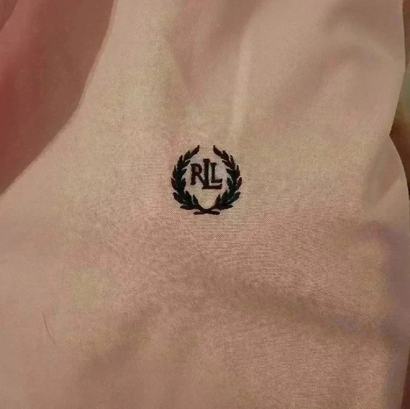 Lauren Ralph Lauren collar buttons long sleeves shirt in pink size 16.5 32/33 - Picture 2 of 4